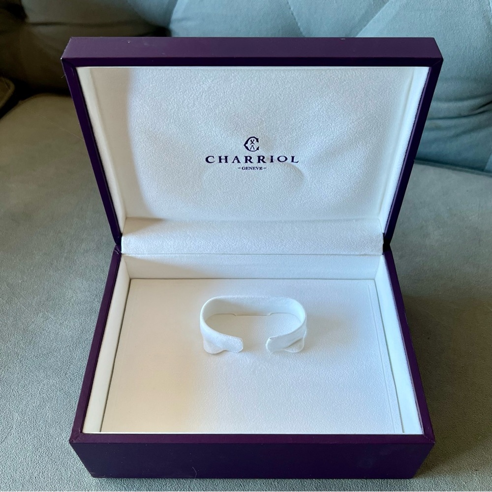 CHARRIOL Purple Watch Box 7.5x5.60x3 inches